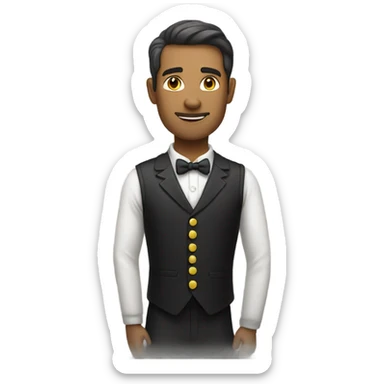 man with luminous waistcoat sticker