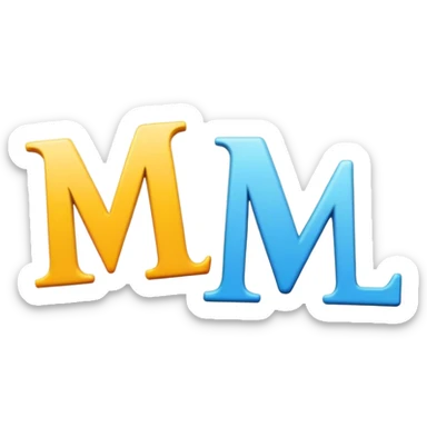 letters M and L to be connected just the letters sticker