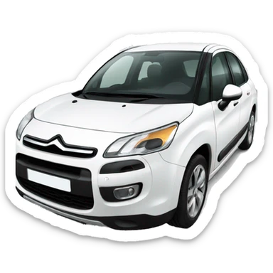 White Citroen  sticker