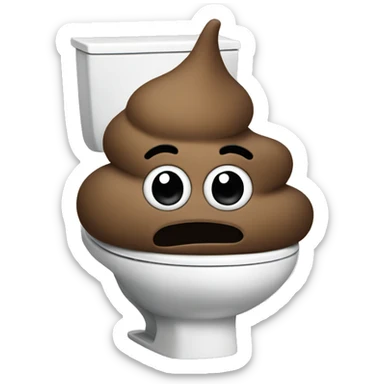 poop cleaning bathroom sticker