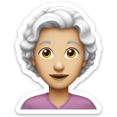 young old lady sticker