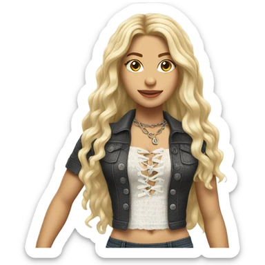 Shakira lace up croc top  sticker