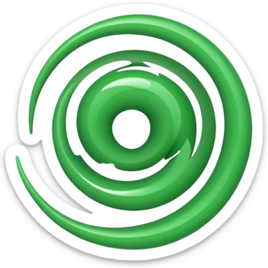 green spiral emoji sticker