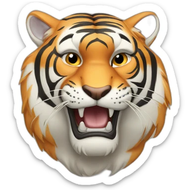 tiger demonstrating sticker
