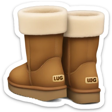 very short UGG boot with platform bottom sticker