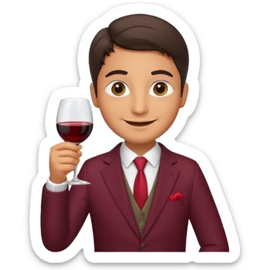 Italian accountant who loves red wine fishing movies sticker