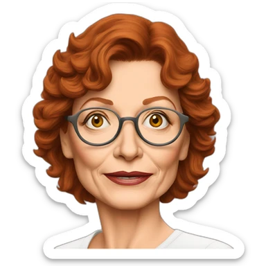 actor susan sarandon cartoon wearing tee sticker