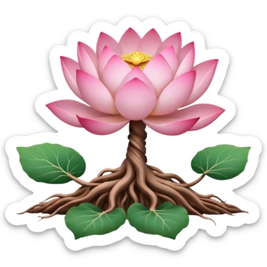 Roots and lotus sticker