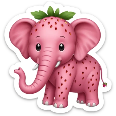 Strawberry éléphant Roblox sticker
