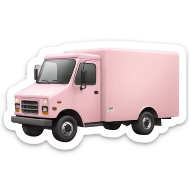 light pink delivery truck sticker