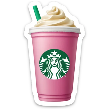 Pink Starbucks drink sticker