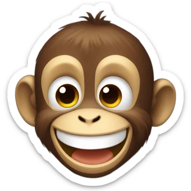 Cute Monkey smiling sticker