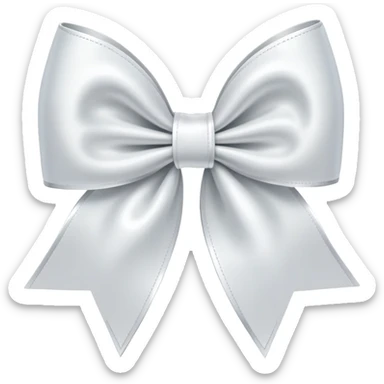 White bow sticker