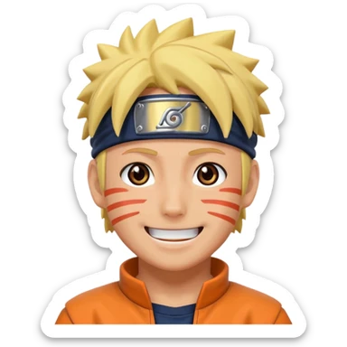 Naruto face haha sticker