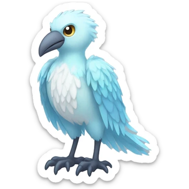 Fantasy ice bird Fakemon full body sticker
