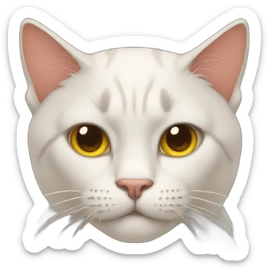 Cat with muscles sticker