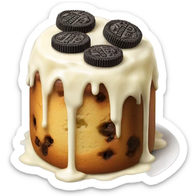 Oreo panettone, white chocolate drip sticker
