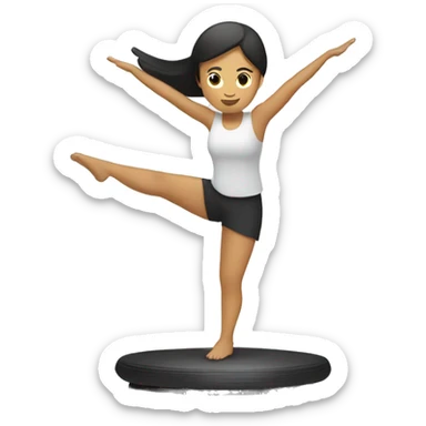Filipina balancing on bosu standing sticker