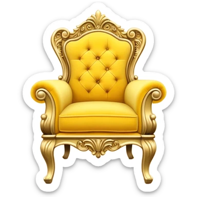 A yellow throne chair sticker