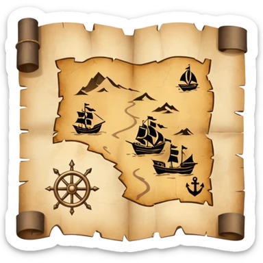 treasure map sticker