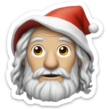 Gandalf with Santa hat sticker