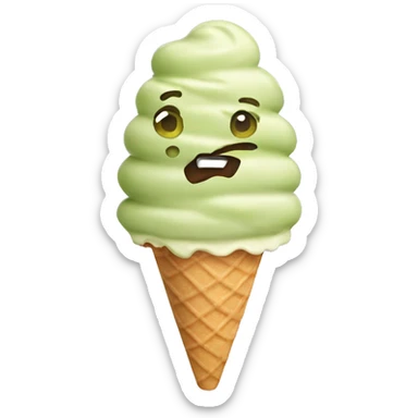 Pistachio ice cream sticker