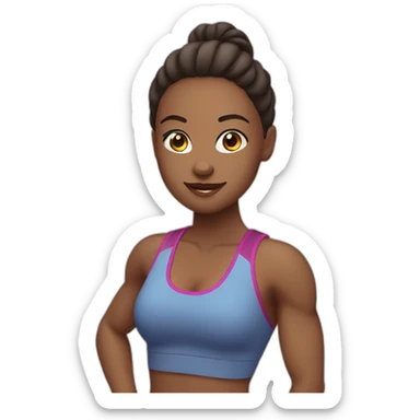  Girl Fitness trainer sticker