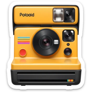 polaroid camera printing a photo sticker