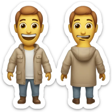 Smiling silly sausage wearing clothes sticker