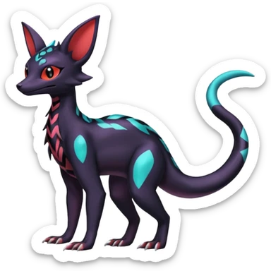 Shiny Salandit-Umbreon-Genet-Noivern-Noibat-Hybrid (Full body) sticker