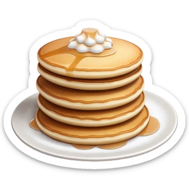 Poffertjes Cinematic Realistic Poffertjes Dessert Emoji, depicted as small, fluffy Dutch pancakes dusted with powdered sugar, rendered with lifelike textures and warm, inviting lighting. sticker