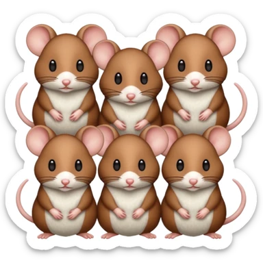 Woolly mice sticker