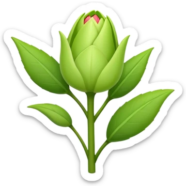 a Flower bud on a new growing plant  sticker