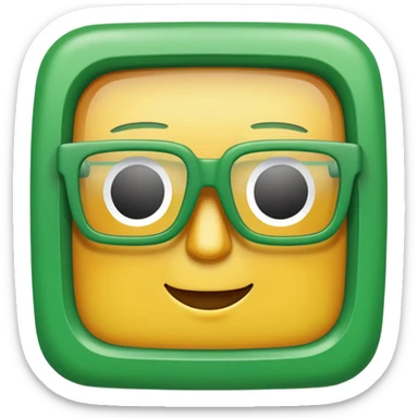 Green Square Spects. sticker