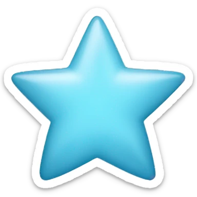 Light blue star sticker