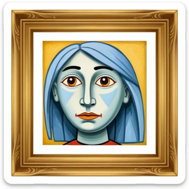  picasso painting frame sticker