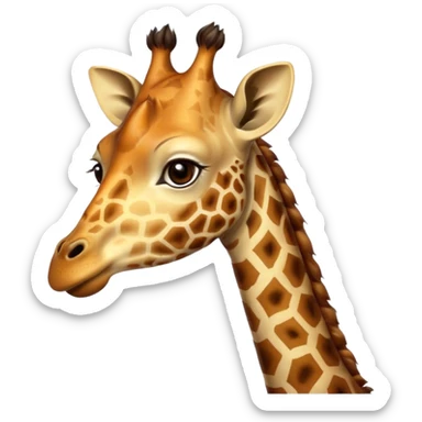 Girafe qui mange sticker