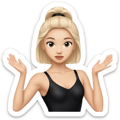 sport dancer in black leotards who talk sticker