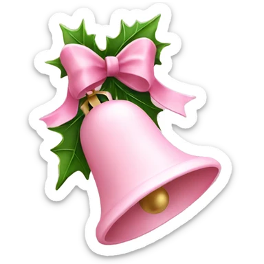 Light pink Christmas bells  sticker