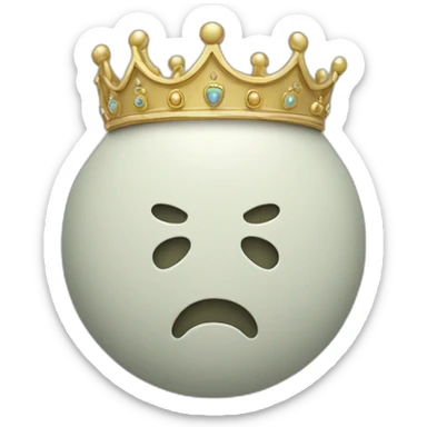 Un squelette avec une couronne sticker