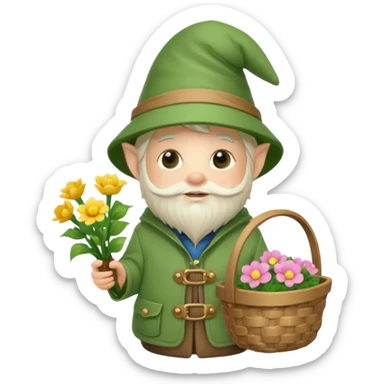 Spring gnome sticker