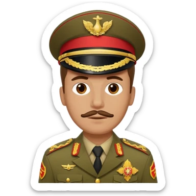 make his skin colour a little bit lighter, and his clothes should be like a spanish sergeant sticker