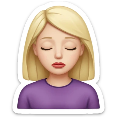  علامت سکوت گنگ با لب های گنچه ایموجی  sticker