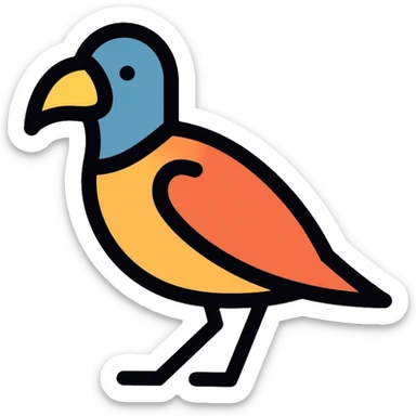 simple bird silhouette sticker