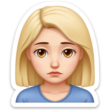 sad woman sticker