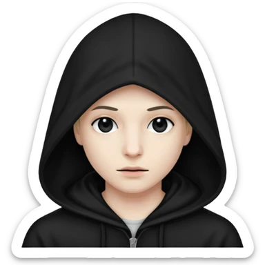 Scream white with black eyes and black hood sticker