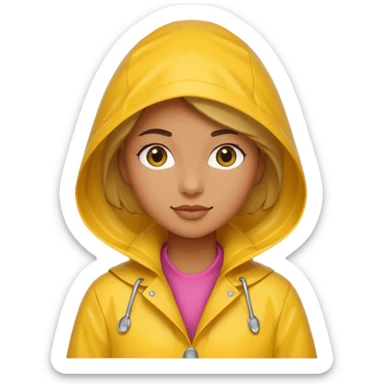 Raincoat Pedestrian woman sticker
