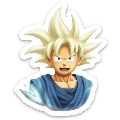 goku as a super sayan ghost sticker