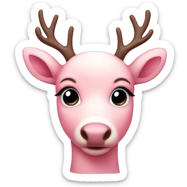 Baby pink reindeer  sticker