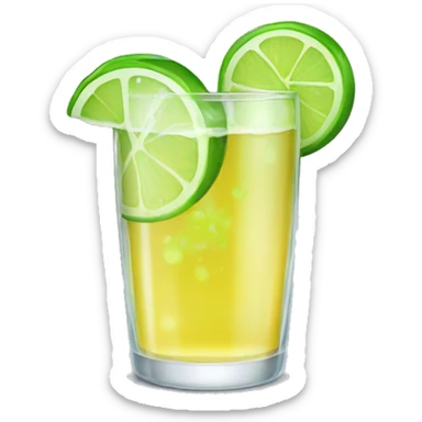 a fresh glass with sprite sticker